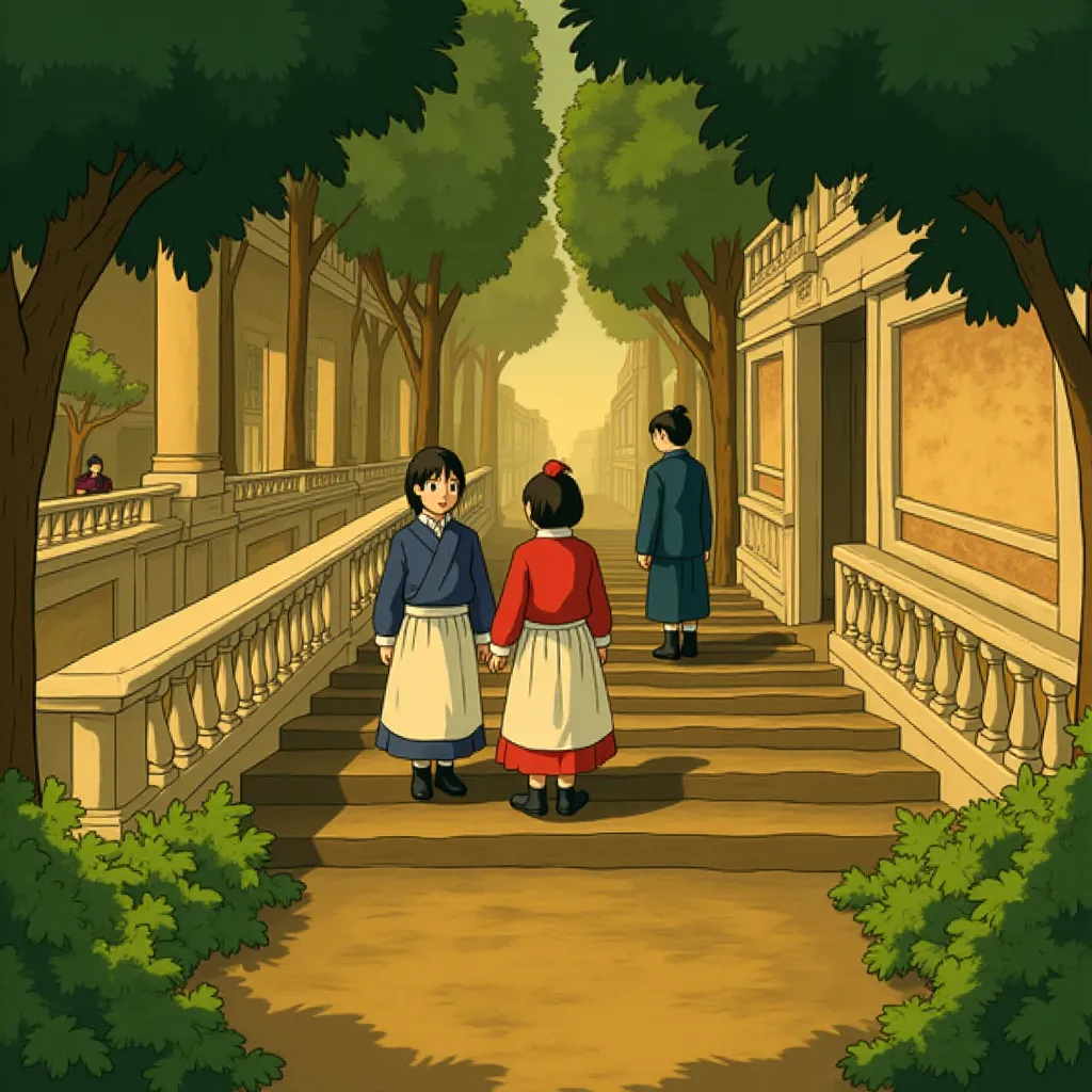 Ralph Fiennes and Brían F. O'Byrne in Conclave (2024) - Ghibli style