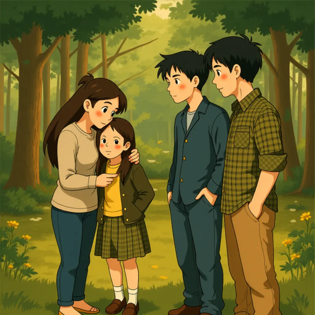 Kristen Stewart, Taylor Lautner, Robert Pattinson, and Mackenzie Foy in The Twilight Saga: Breaking Dawn - Part 2 (2012) - Anime style