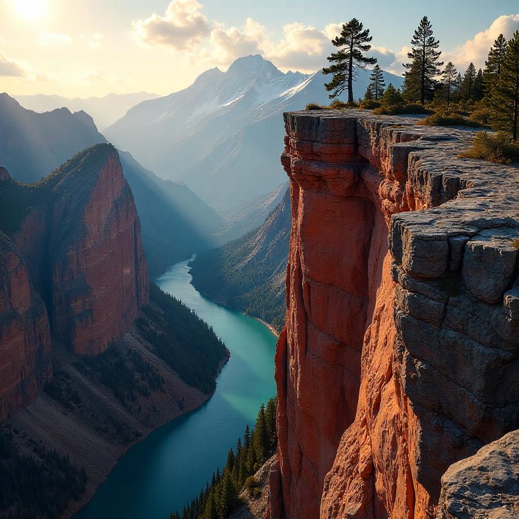Canyon on the Edge: Alpine Peak Panorama