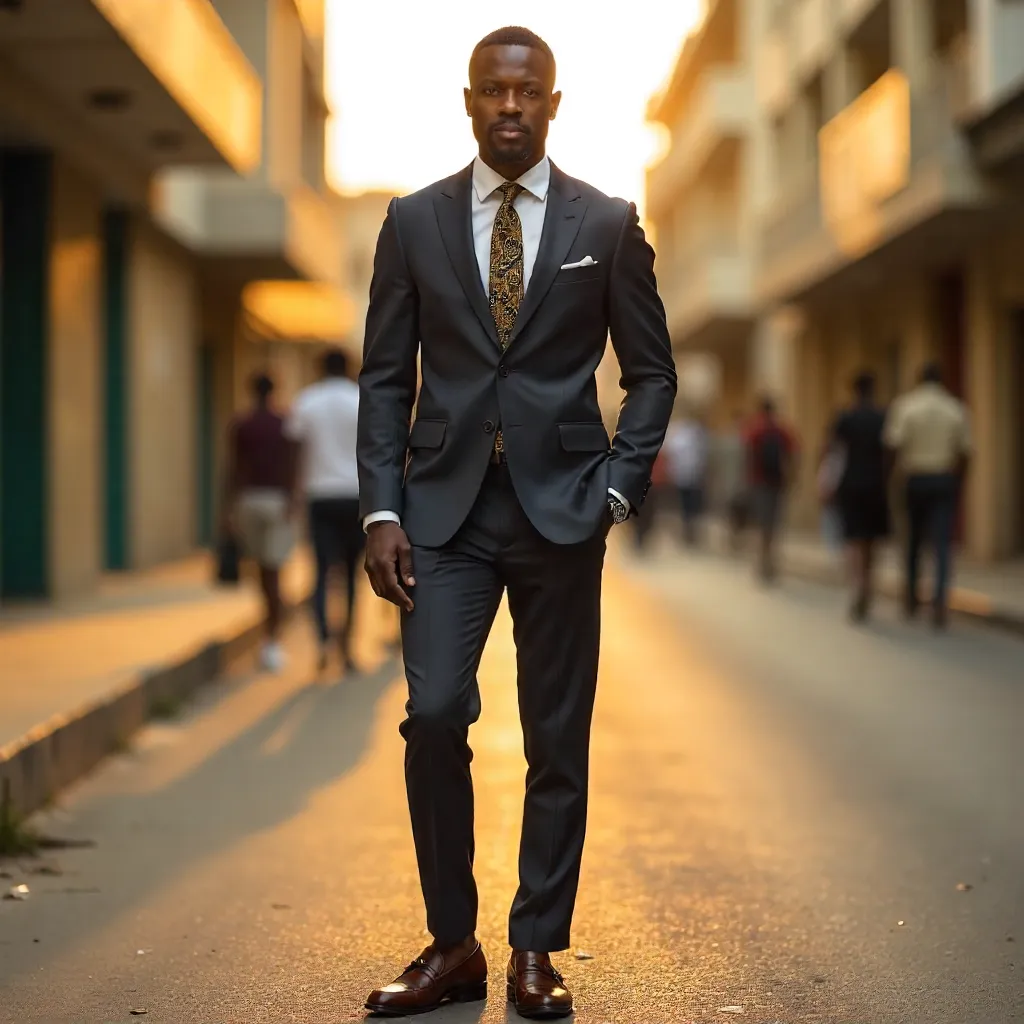 Elegant Kumasi Portrait: Modern Fashion, Timeless Style