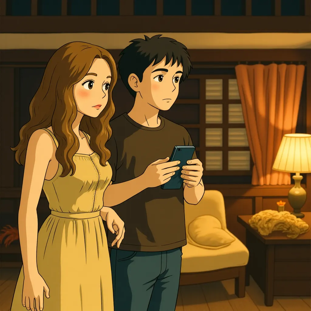 Shia LaBeouf and Sarah Roemer in Disturbia (2007) - Anime style