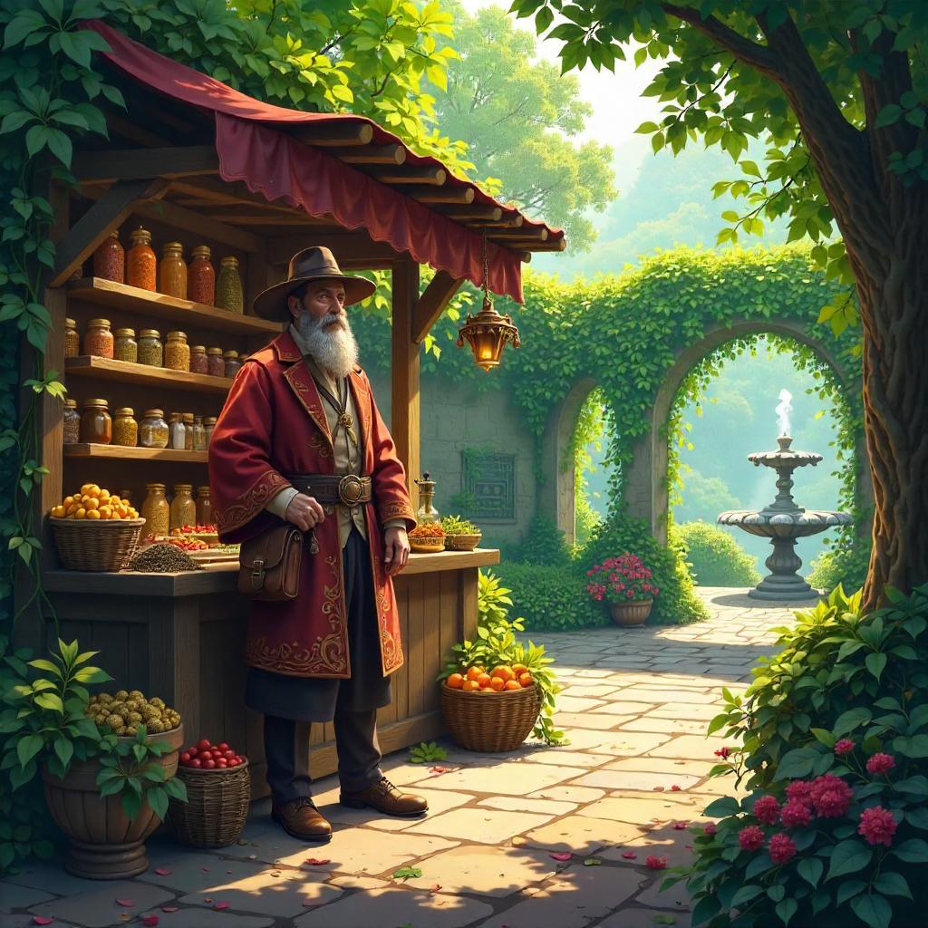 Garden Merchant: Concept Art in Blooming Greenery