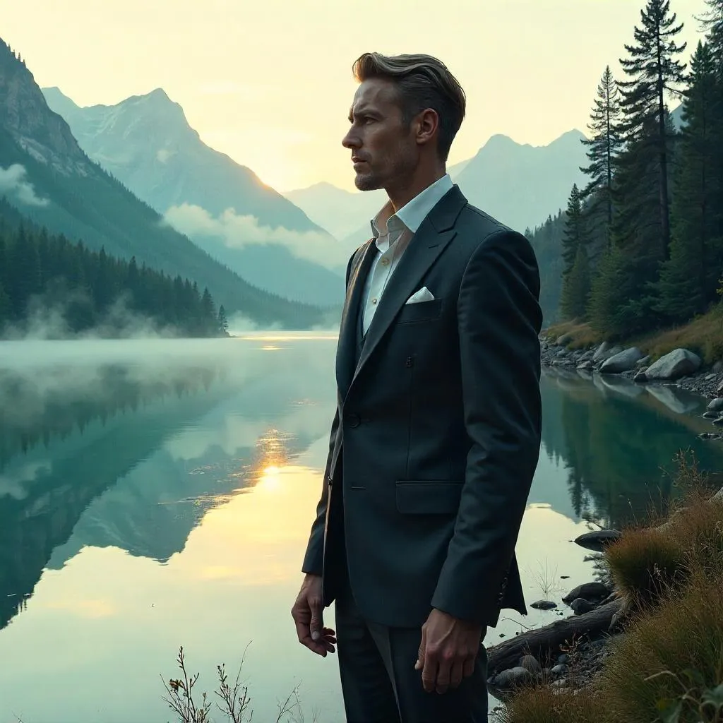 Elegant Man by the Lake - Concept Art