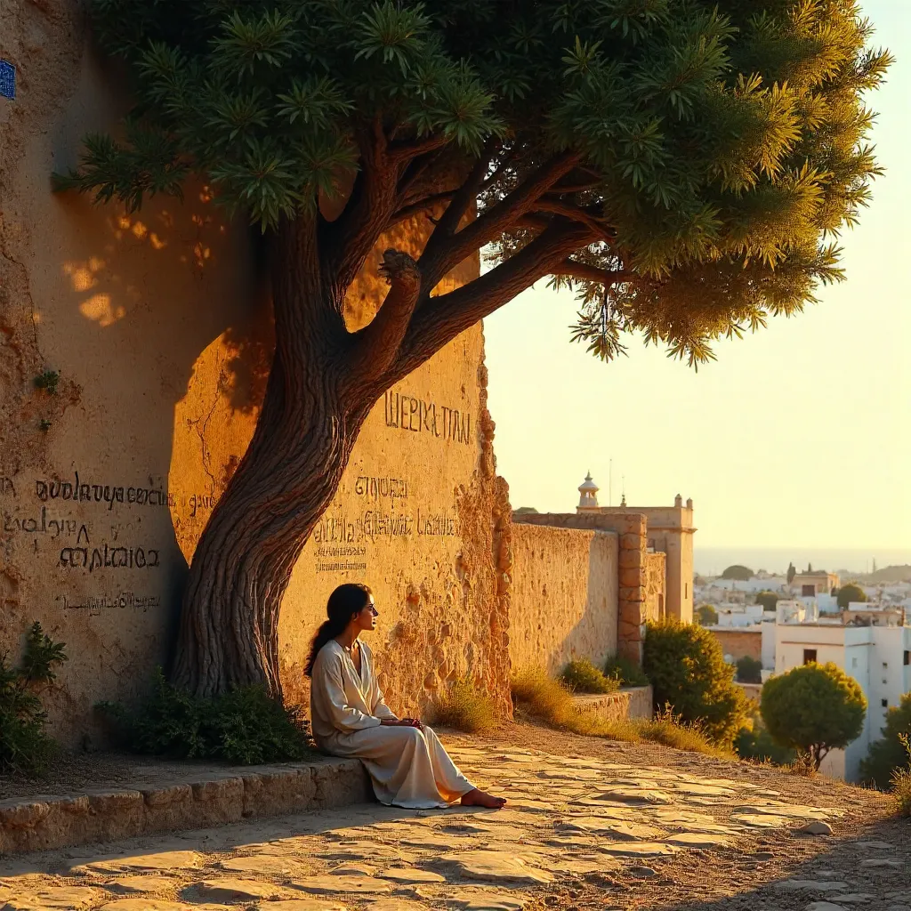 Lone Figure Under Rabat's Ancient Wall