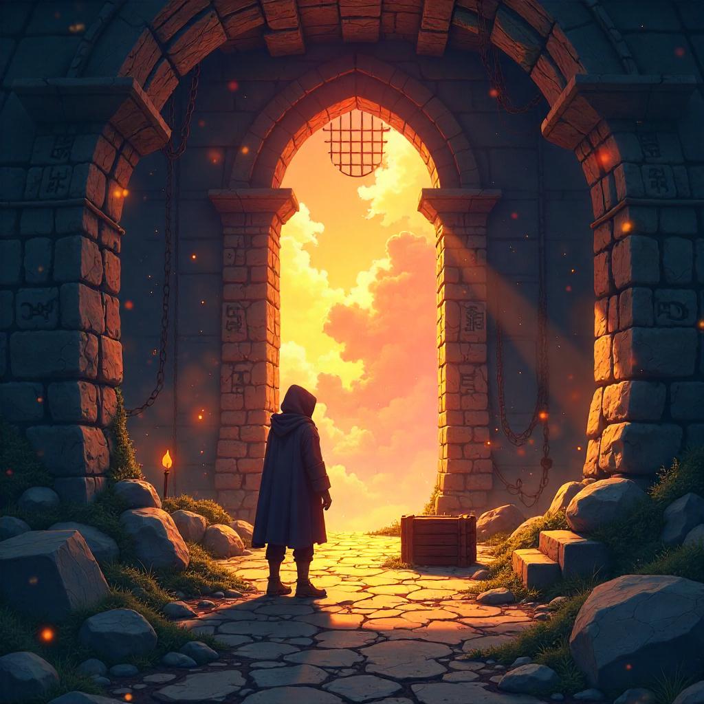 Dawn in the Dungeon: Anime Sunrise Scene