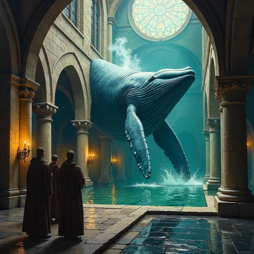 Whale in the Cloister: An Oil Painting Dream