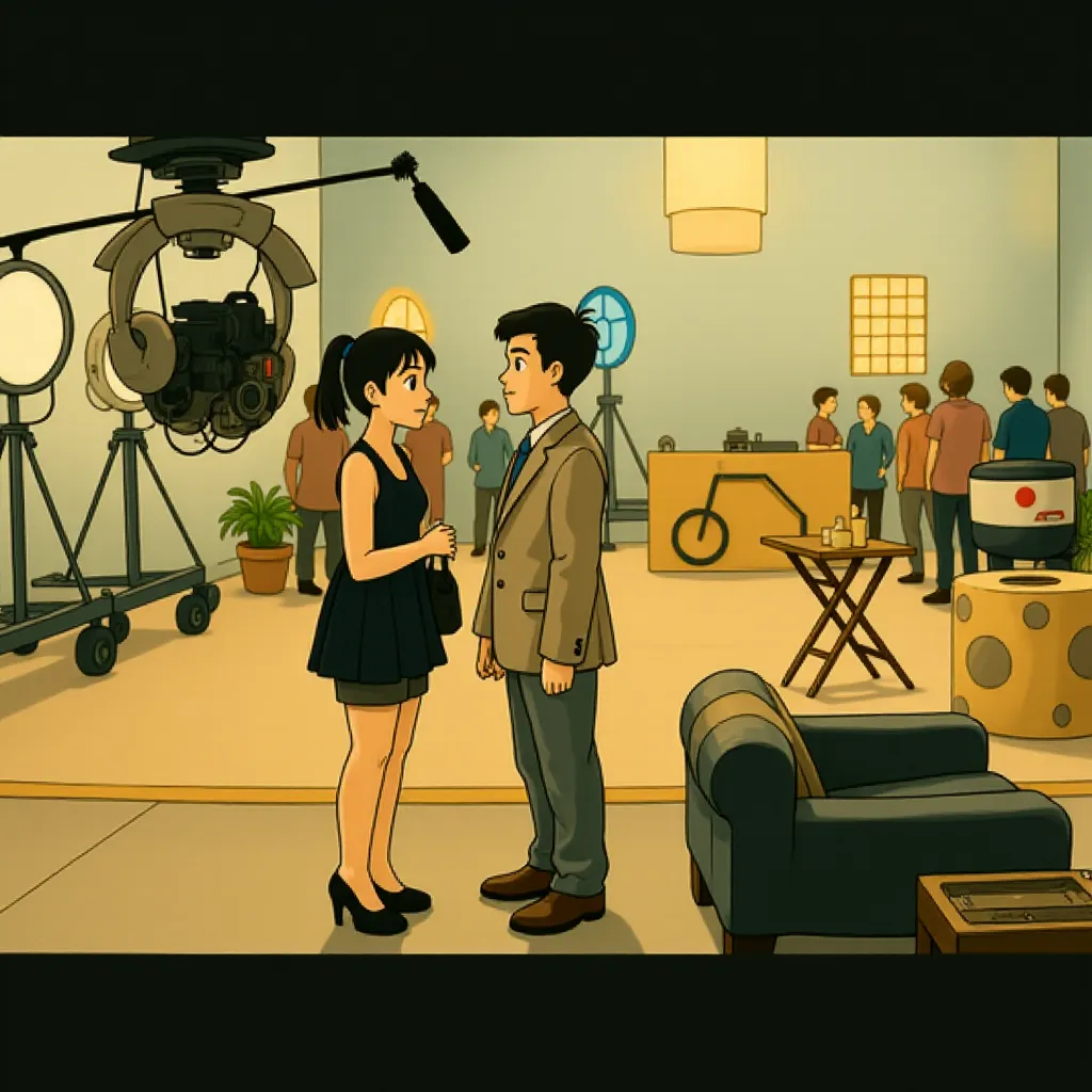 Mila Kunis and Justin Timberlake in Friends with Benefits (2011) - Anime style