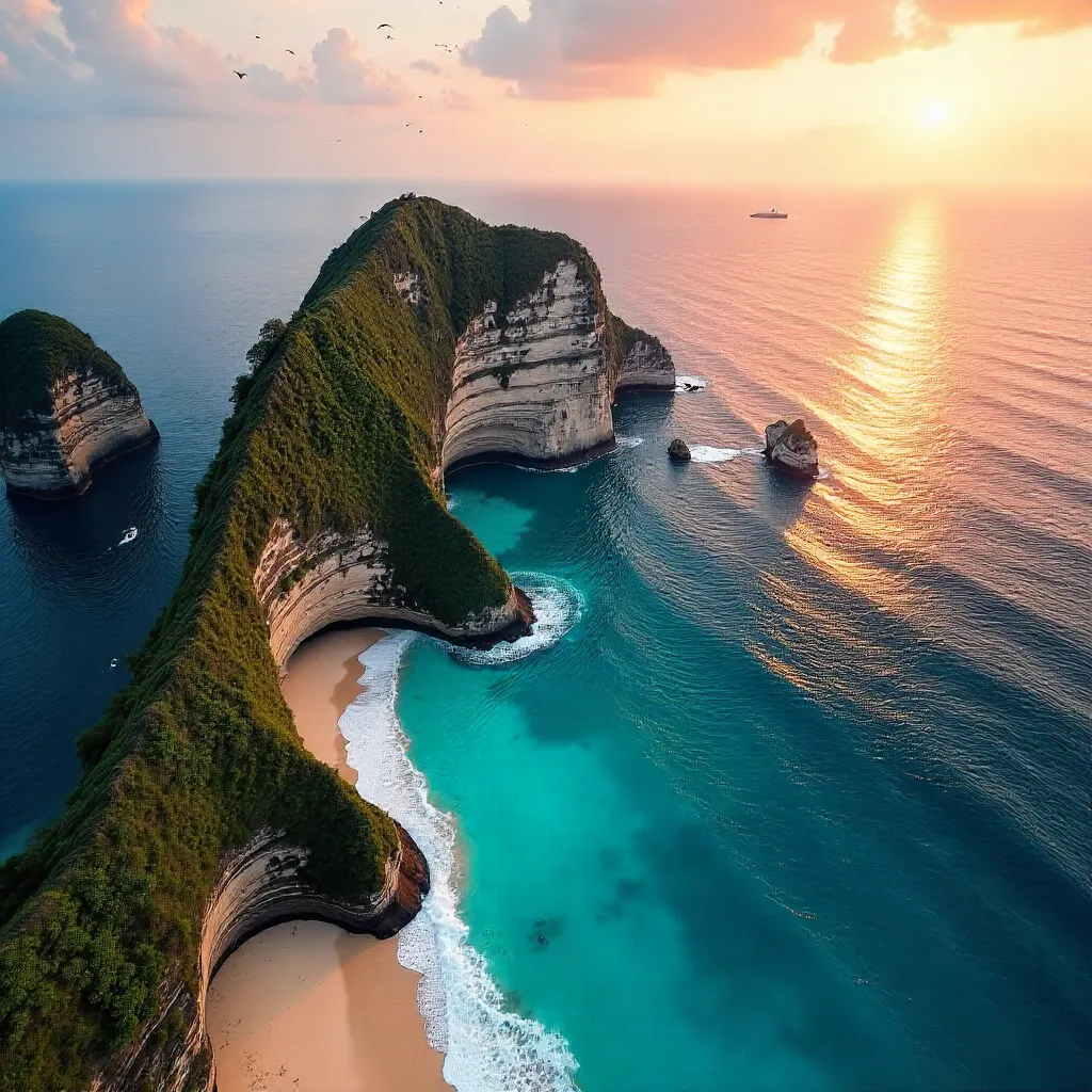 Turquoise Waters and Limestone Cliffs of Nusa Penida