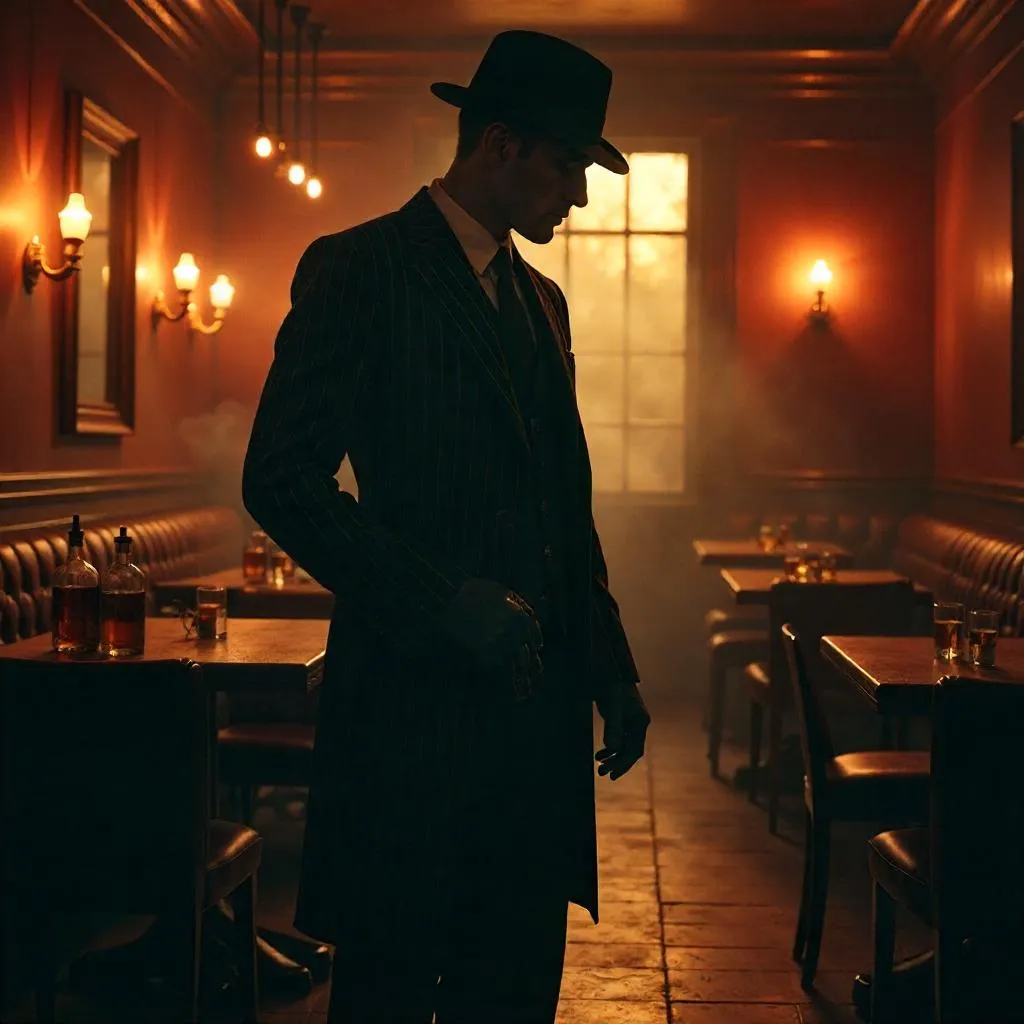 Photorealistic Assassin in a 1920s Speakeasy