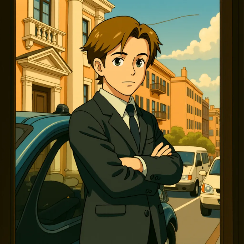 Armie Hammer in The Man from U.N.C.L.E. (2015) - Anime style