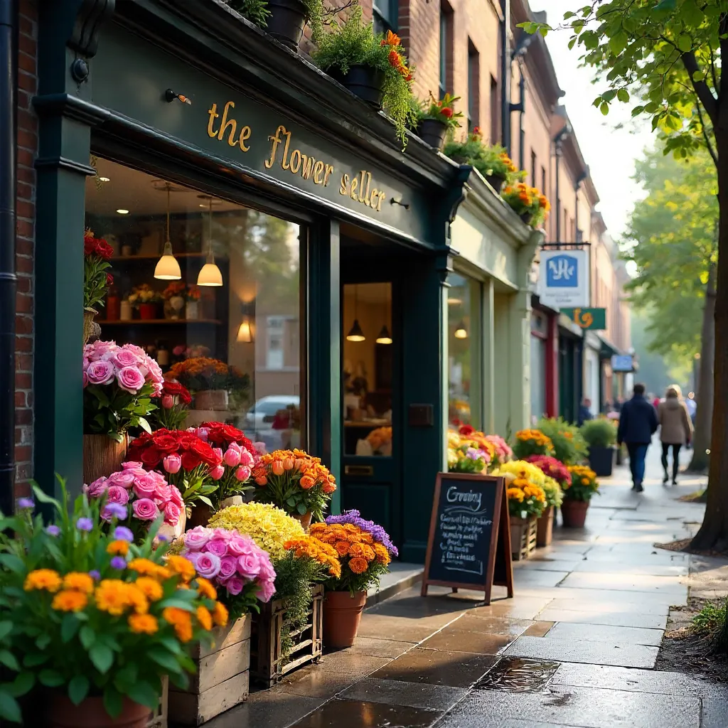 Vibrant Florals Outside The Flower Seller, Muswell Hill
