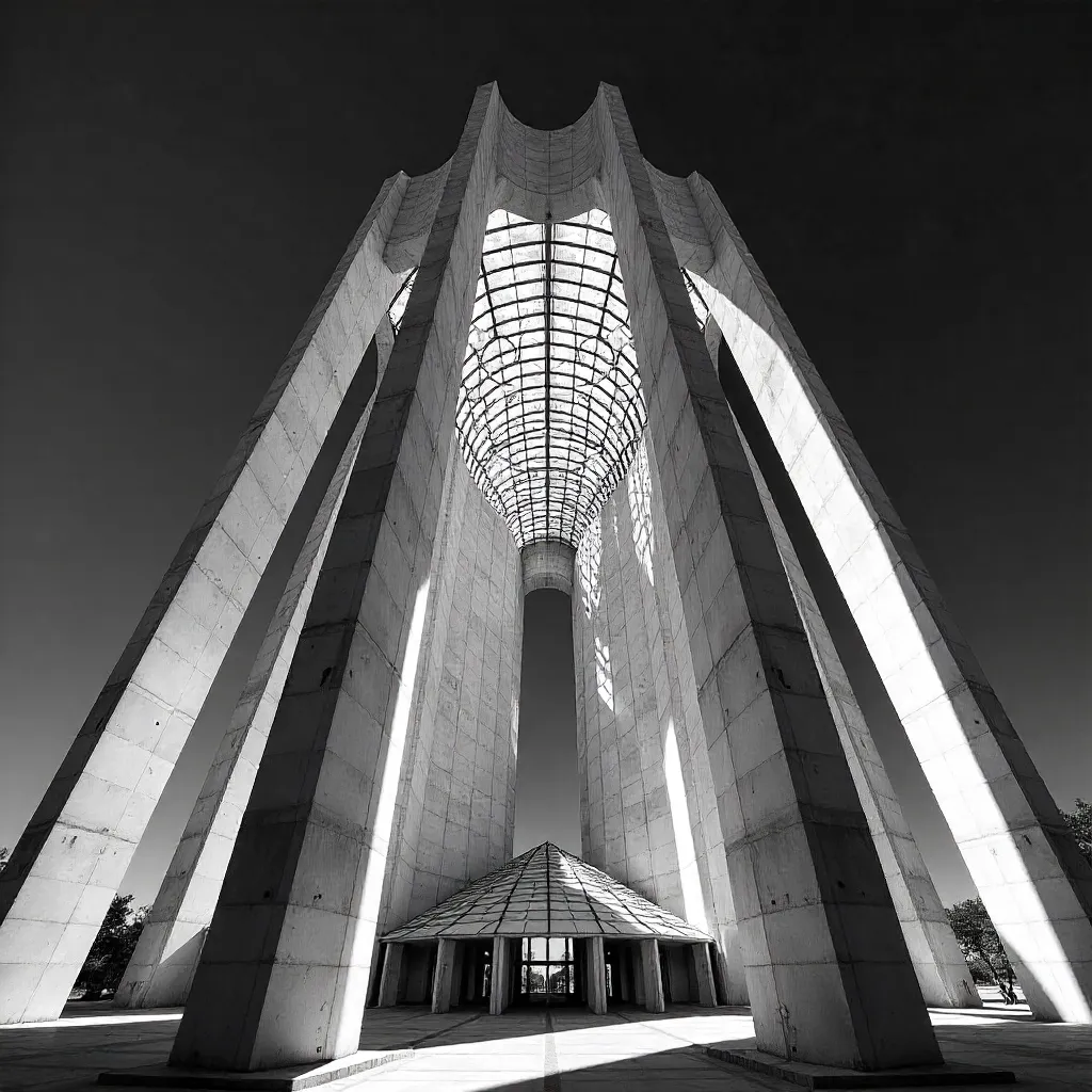 Monochrome Majesty: Brasília Cathedral