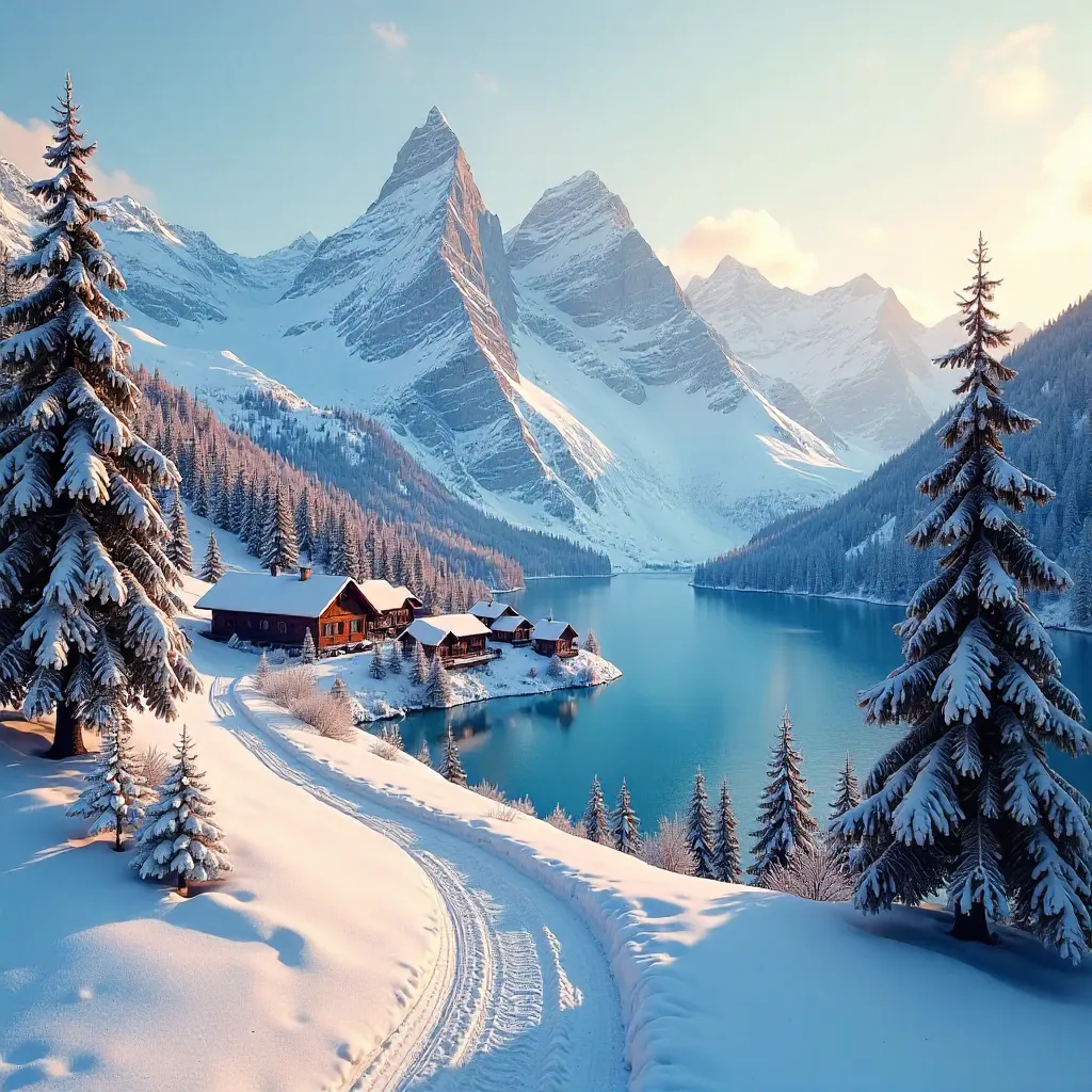 Grindelwald Snowy Alpine Panorama