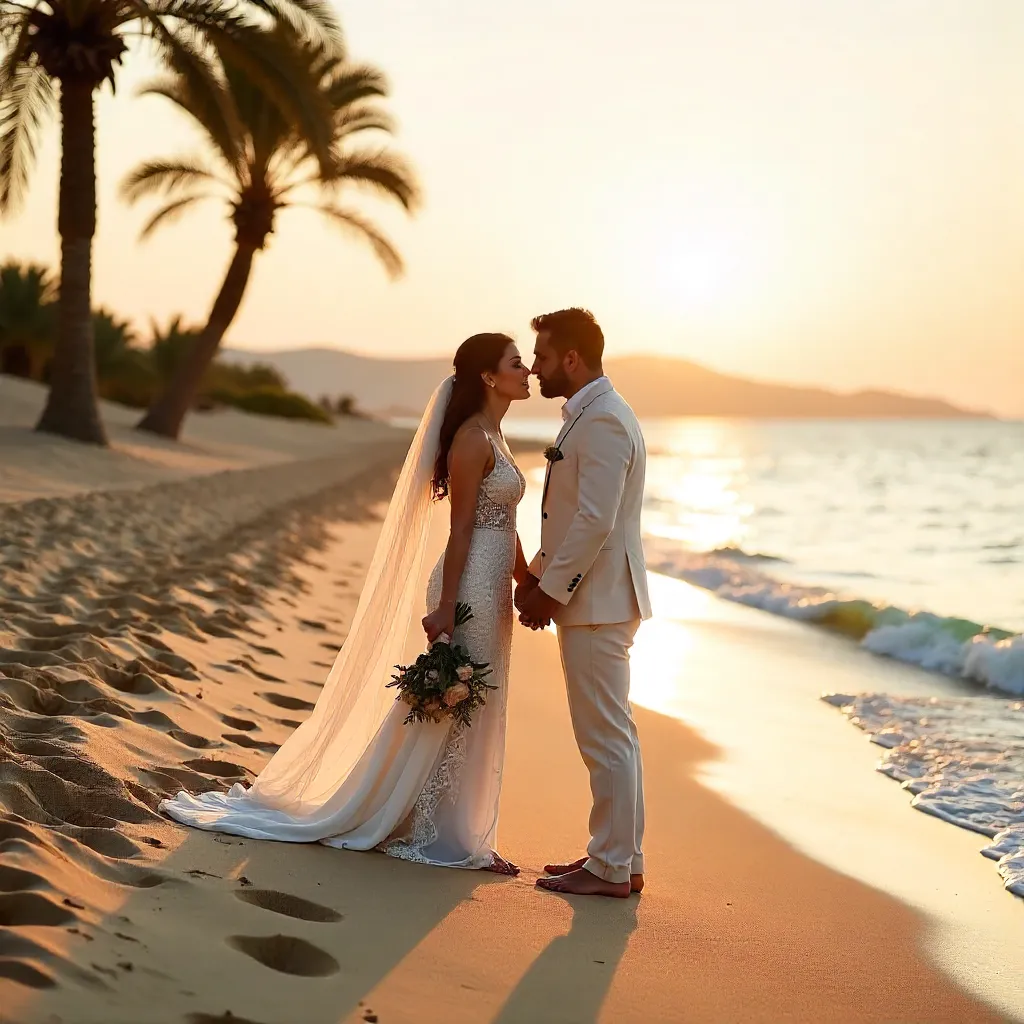 Serene Red Sea Beach Wedding Moment
