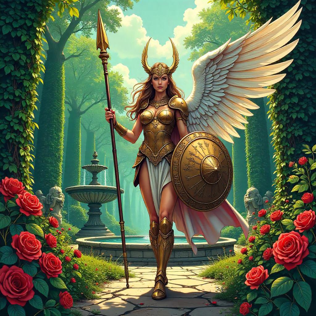 Valkyrie in the Garden: Comic Splash