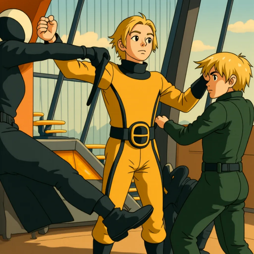Wyatt Russell, Hannah John-Kamen, Lewis Pullman, and Florence Pugh in Thunderbolts* (2025) - Ghibli style
