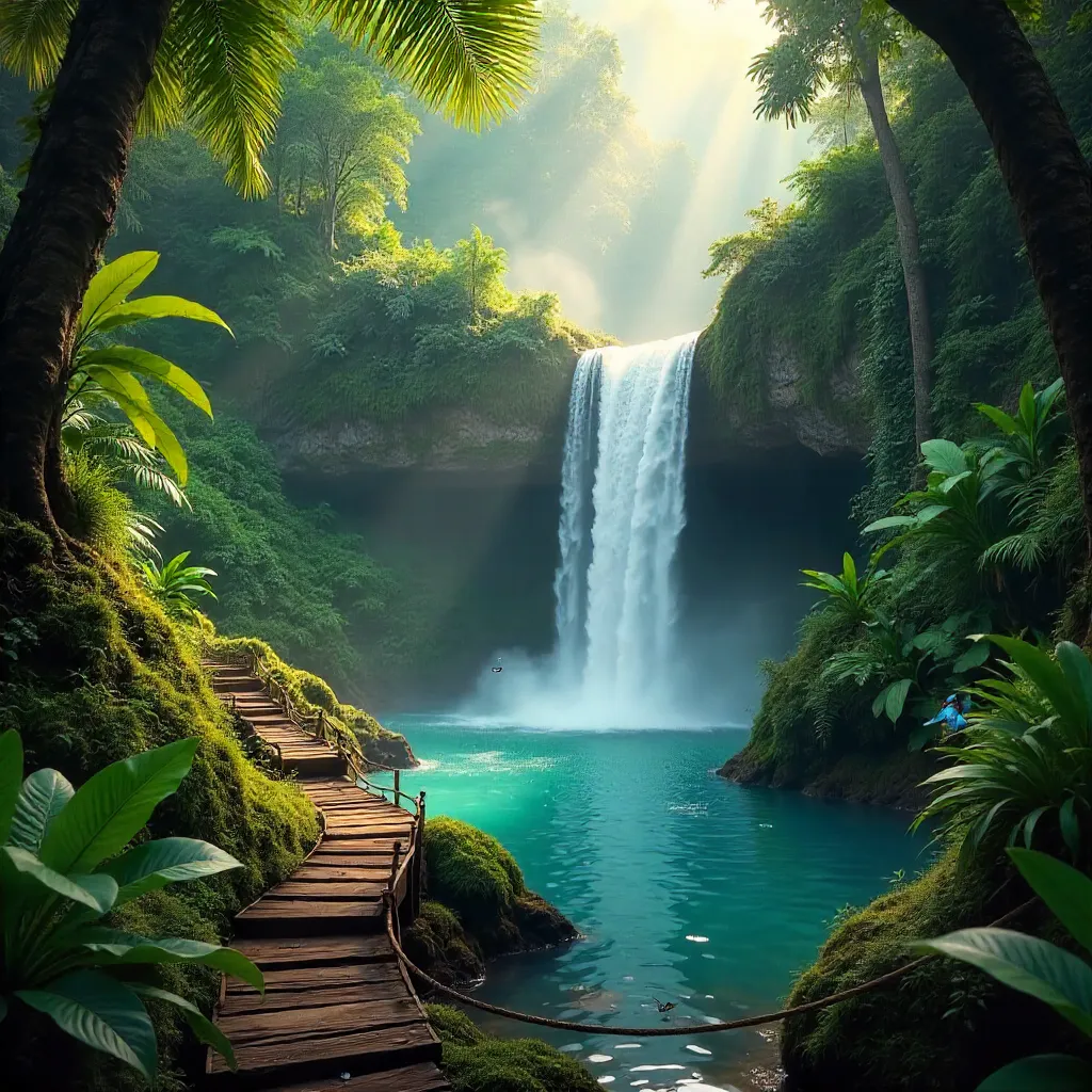 Hidden Waterfall in East Java Jungle