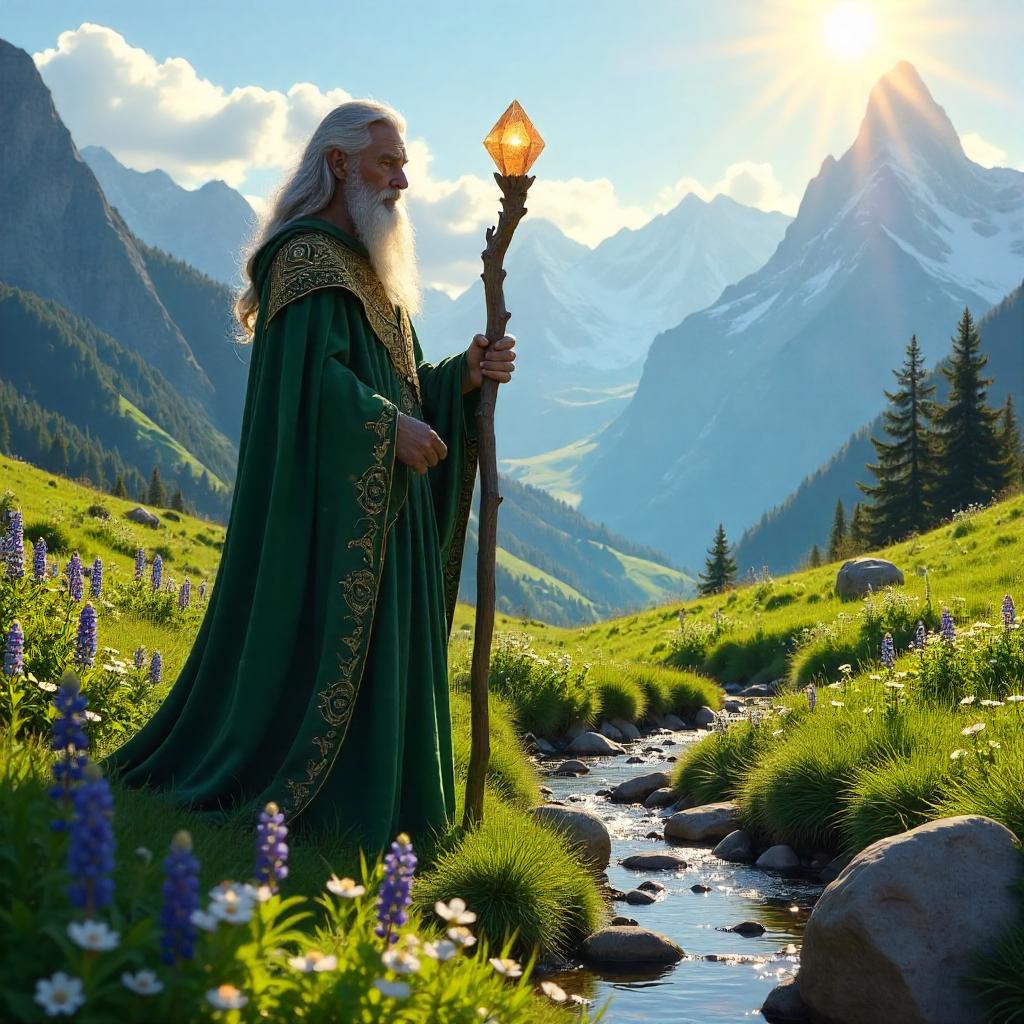 Photorealistic Oracle in an Alpine Meadow