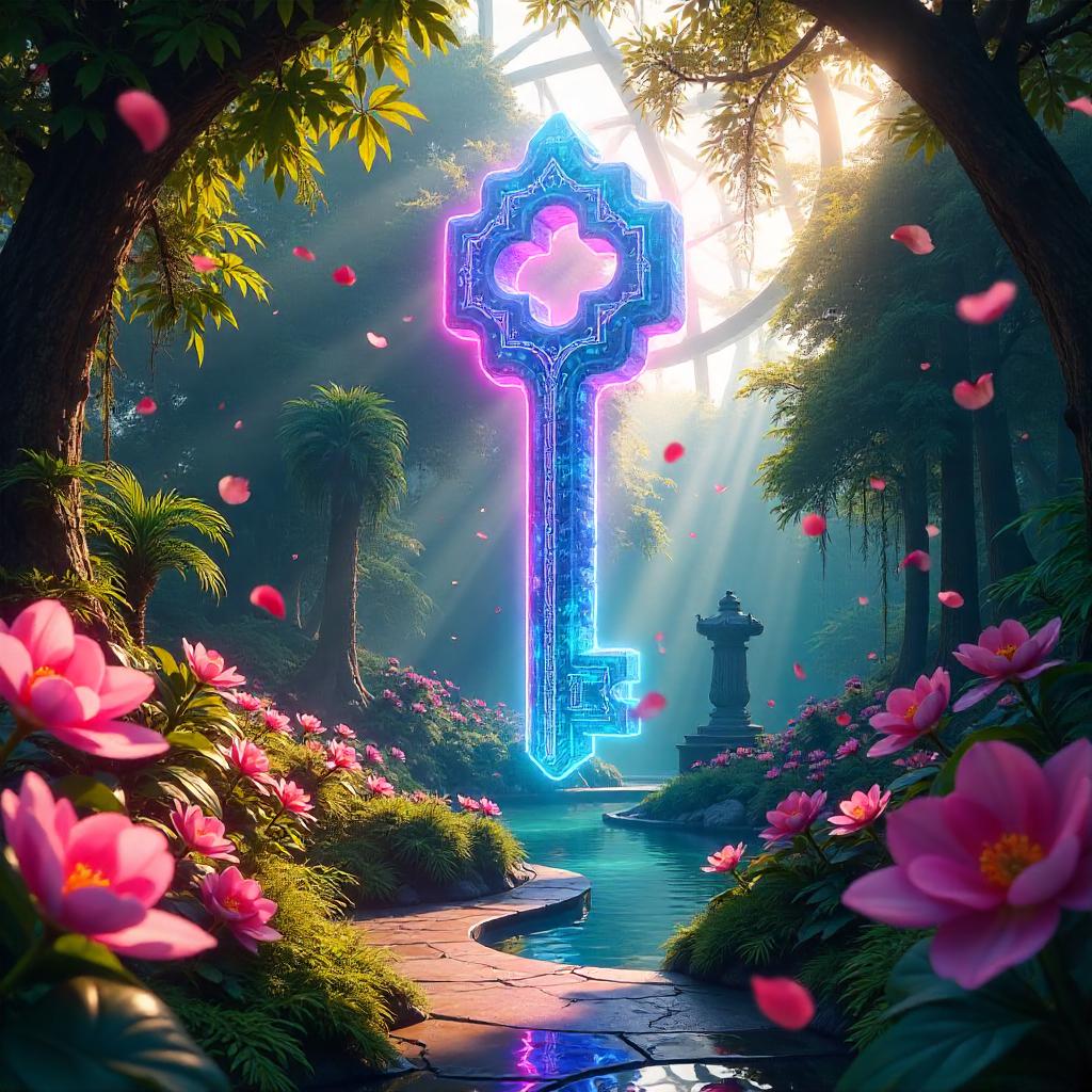 Dimensional Key in a Surreal Botanical Garden