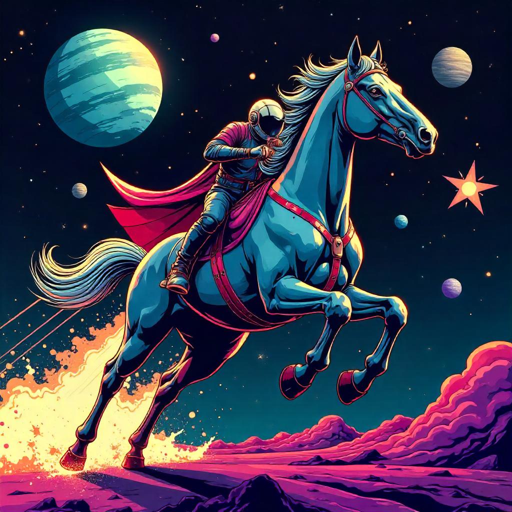 Starbound Stallion: A Cosmic Comic Horse