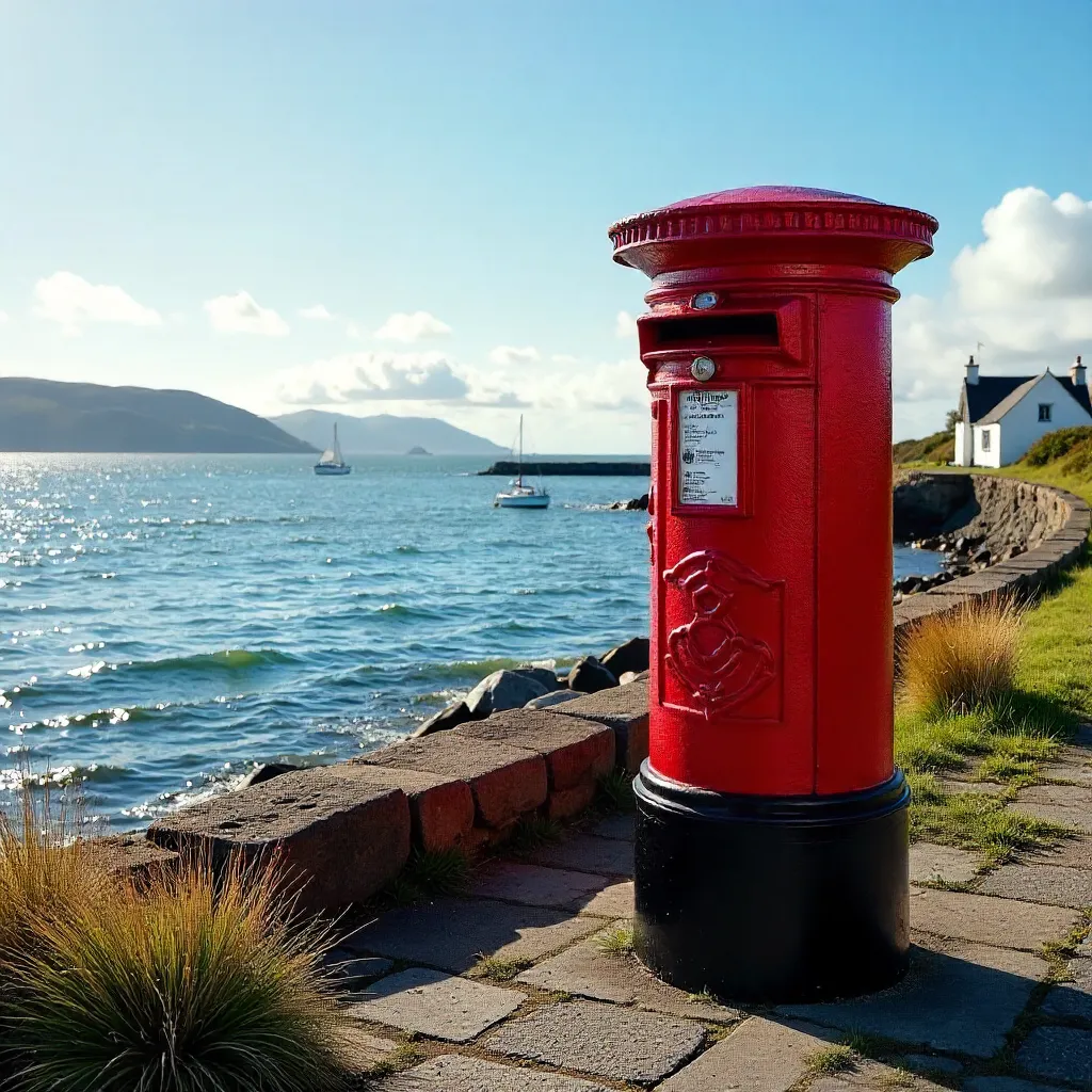 Red Post Box by Avoch Seaside, Scotland