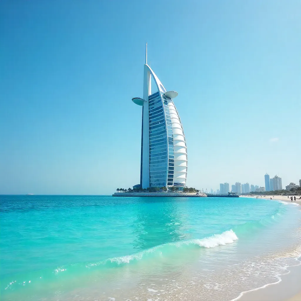 Stunning Burj Al Arab under a Clear Dubai Sky