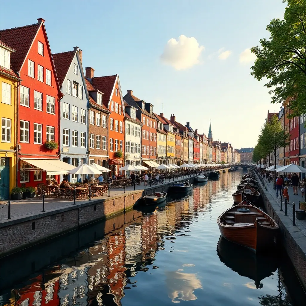 Vibrant Nyhavn Canal: Colorful Danish Houses