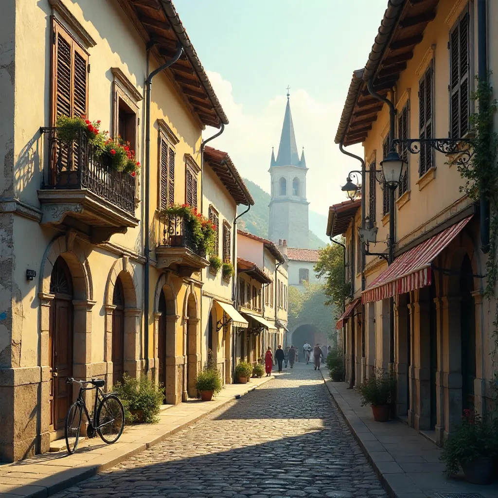 Timeless European Street: Vintage Architecture & Charm