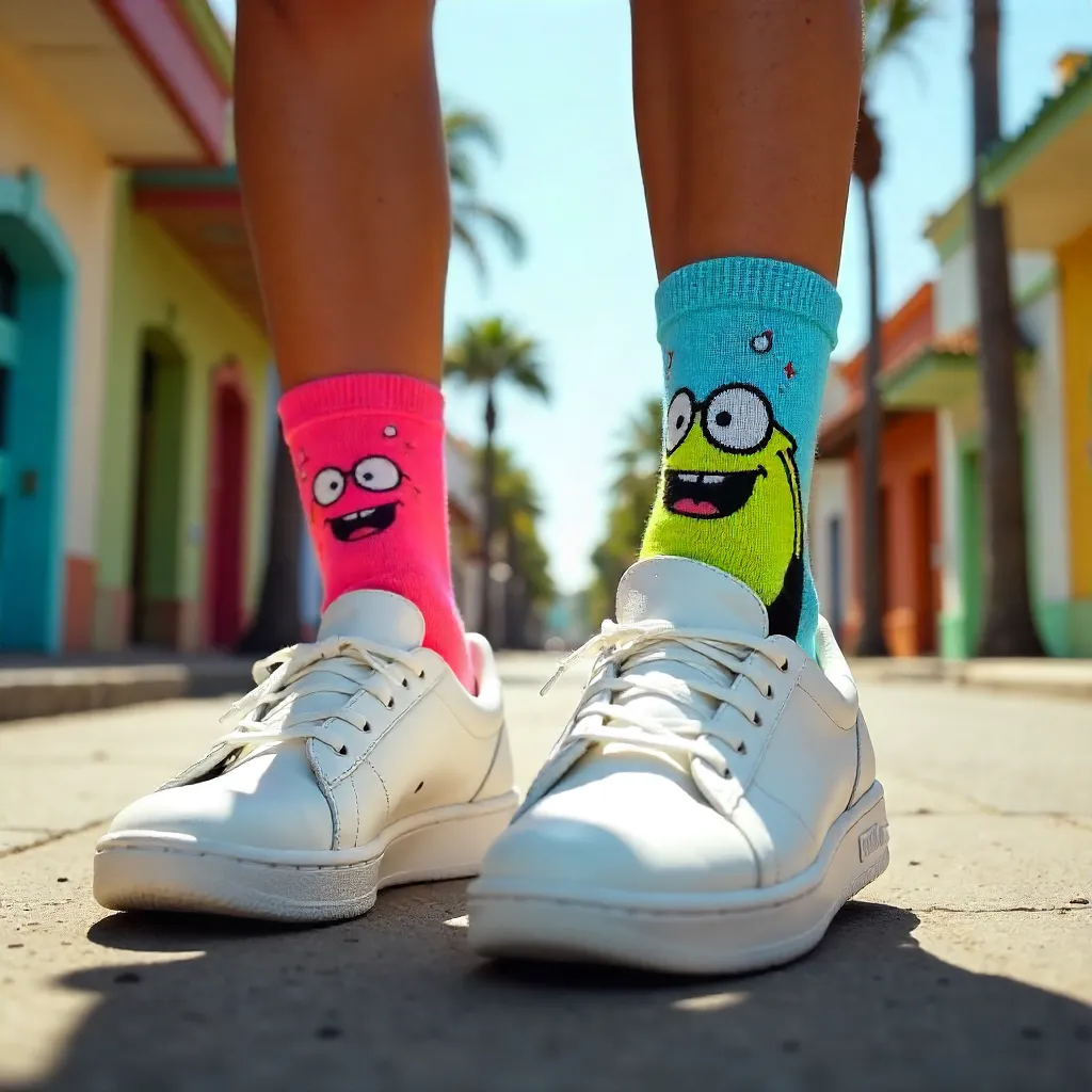 Cartoon Socks and Sneakers in Sete Lagoas, Brazil