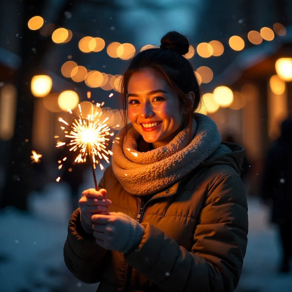 Festive Night Sparkler Glow