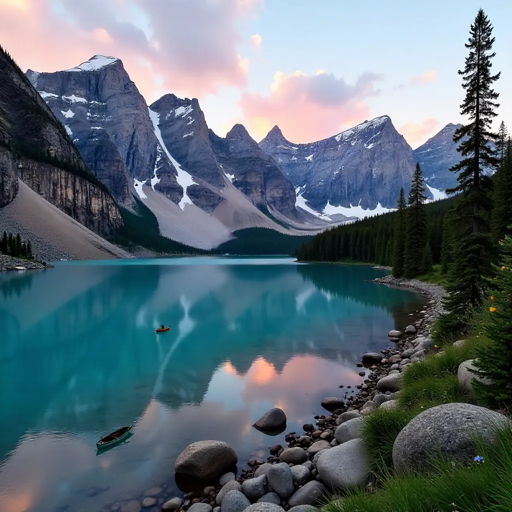Dawn Over Moraine Lake in Banff National Park