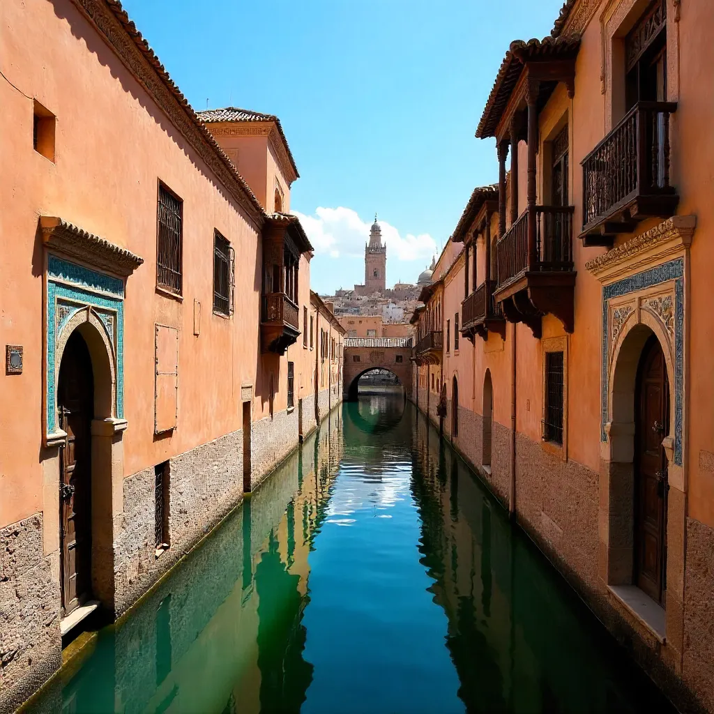 Fez Narrow Canal and Historic Medina Architecture