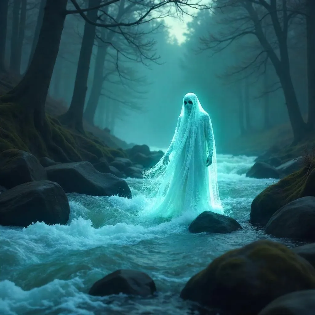 Spectral Rider by the Rushing River