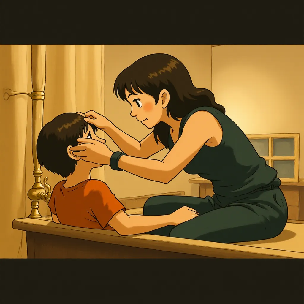 Daniel Craig and Rooney Mara in The Girl with the Dragon Tattoo (2011) - Anime style