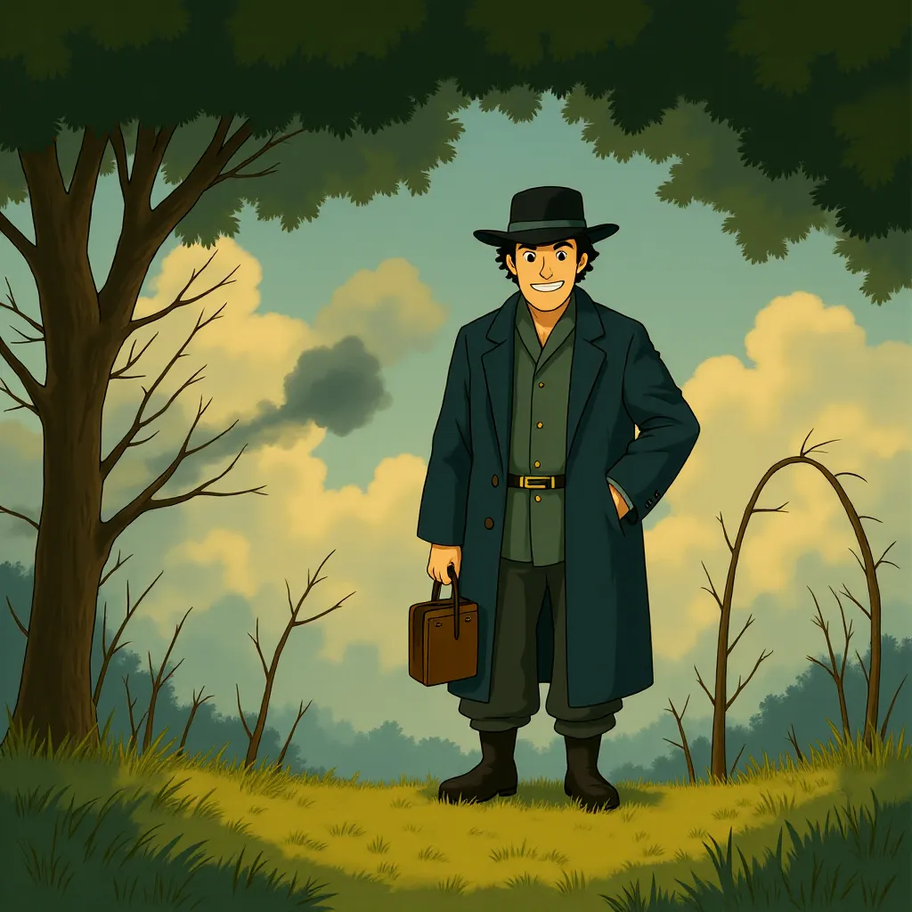 Christian Bale in The Pale Blue Eye (2022) - Anime style
