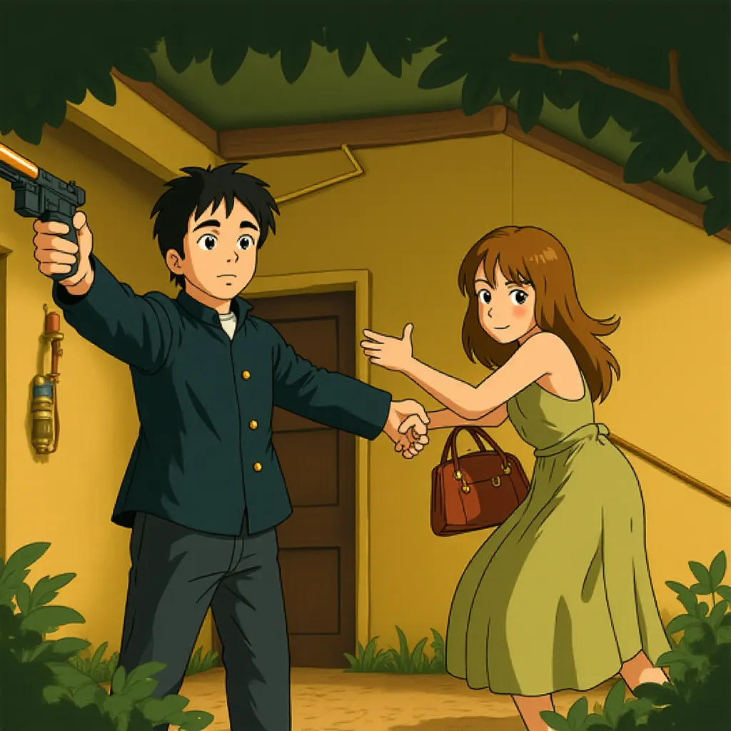 Amy Smart and Jason Statham in Crank (2006) - Anime style
