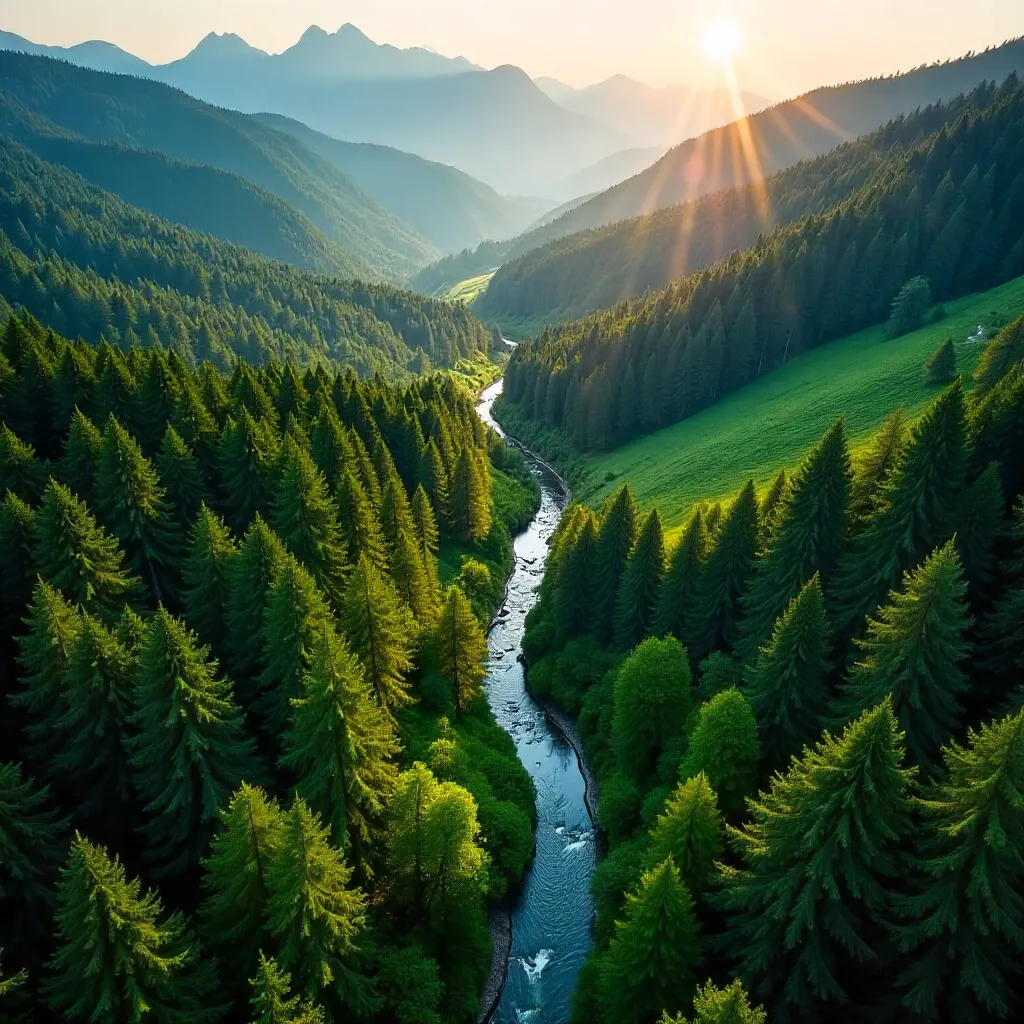 Aerial Splendor over Semmering Forest, Austria