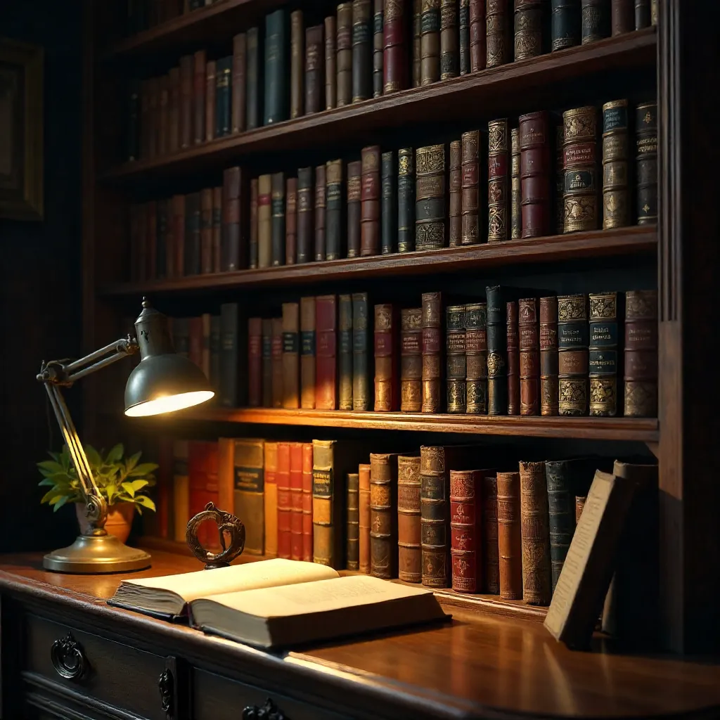 Vintage Bookshelf: A World in Leather and Linen