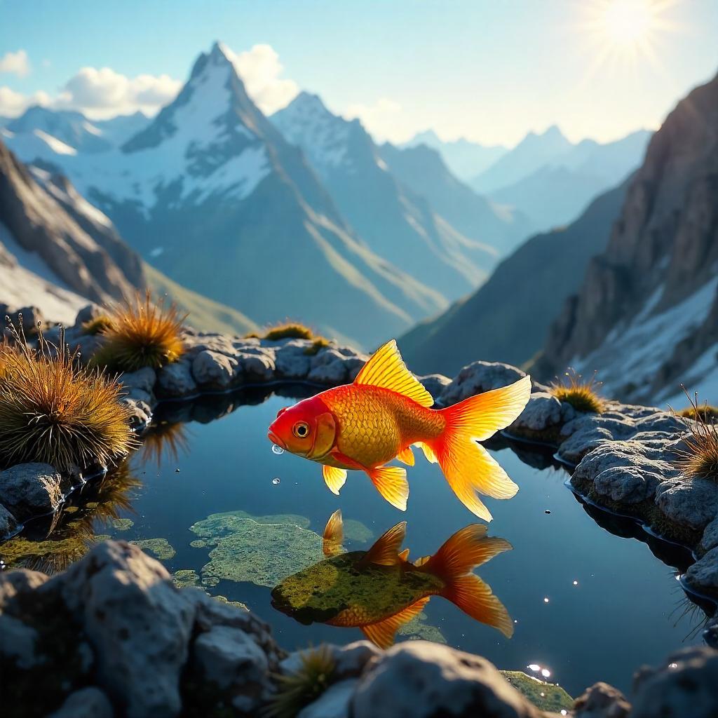 Goldfish on a Wind-Swept Mountain Peak