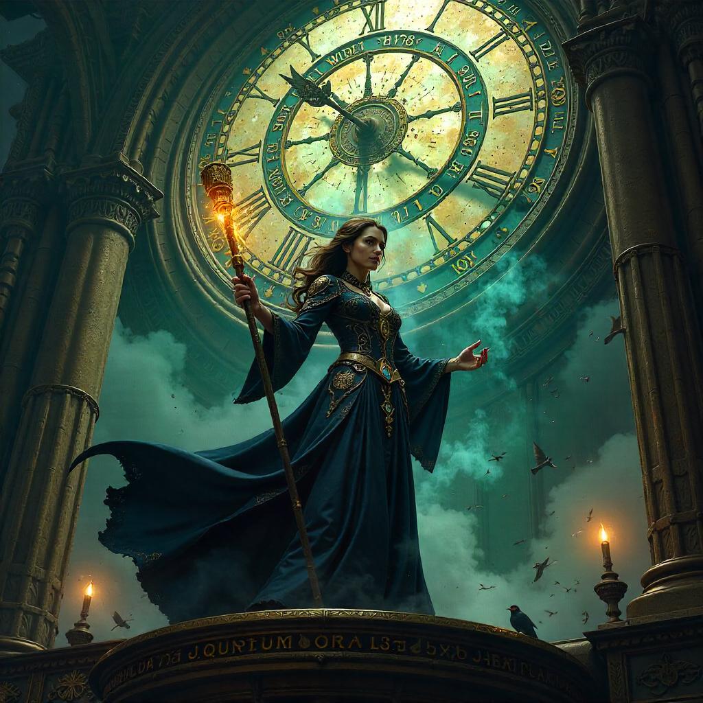 Sorceress Inside a Giant Clock: Concept Art