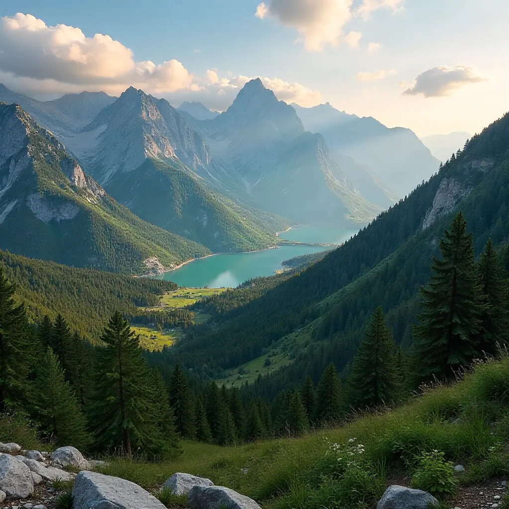 Tranquil Bolu Mountain View with Clouds