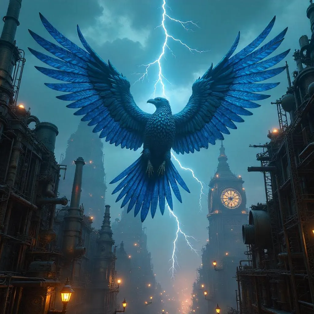 Thunderbird Over a Clockwork City