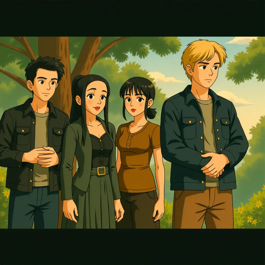Eric Dane, Aaron Stanford, Omahyra, and Dania Ramirez in X-Men: The Last Stand (2006) - Anime style