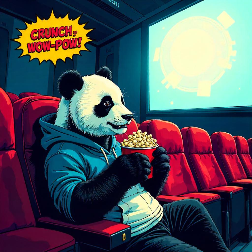 Panda Hero in a Comic-Theater Showdown