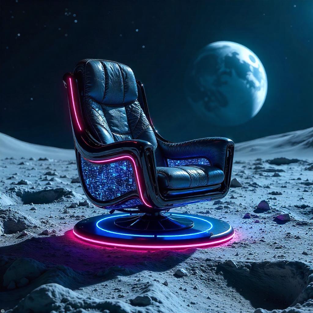 Lunar Throne of Neon Night: Cyberpunk Moon