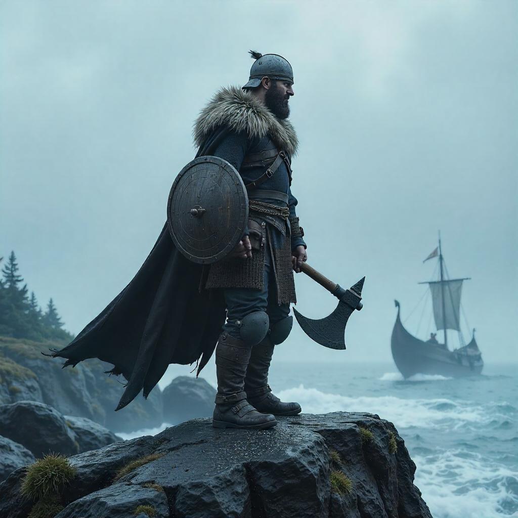 Dense Fog Viking: A Photoreal 3D Render