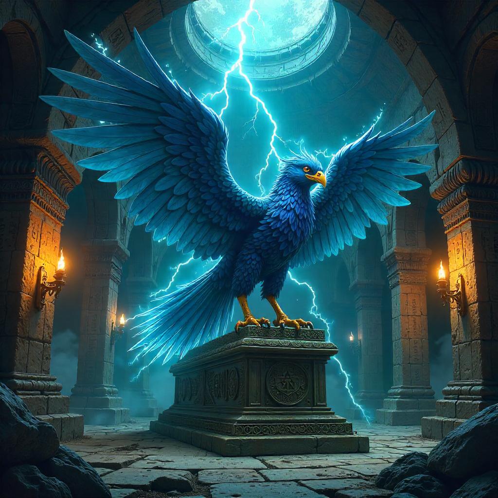 Thunderbird in an Ancient Crypt - Anime Style