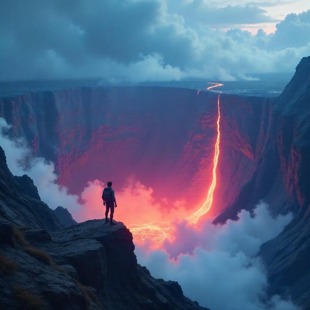 Mist in the Anime Volcanic Crater