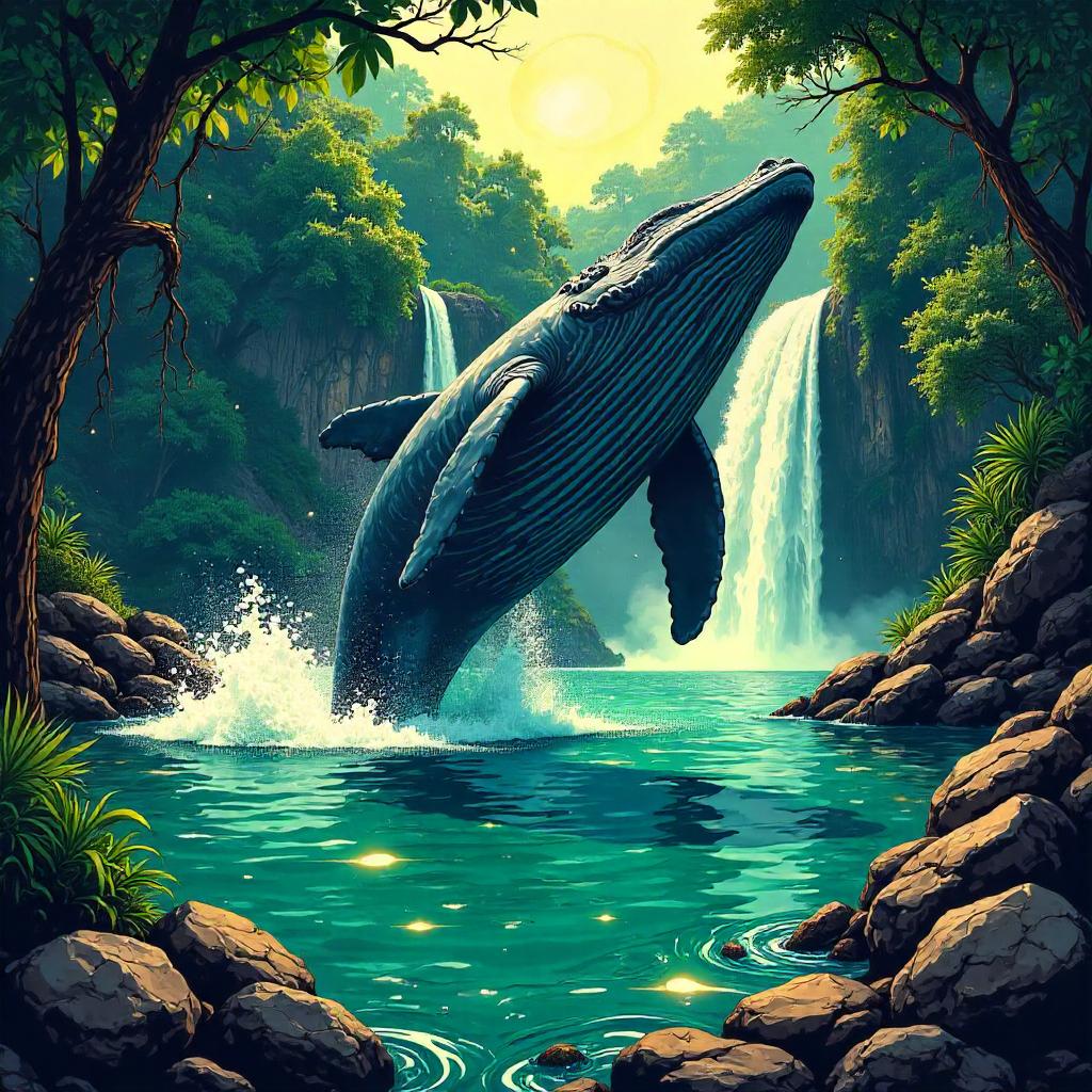 Whale in a Hidden Lagoon: A Comic Splash