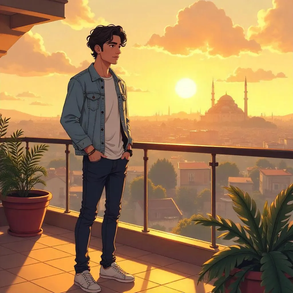 Terrace Breeze: Young Middle Eastern Man (Anime)
